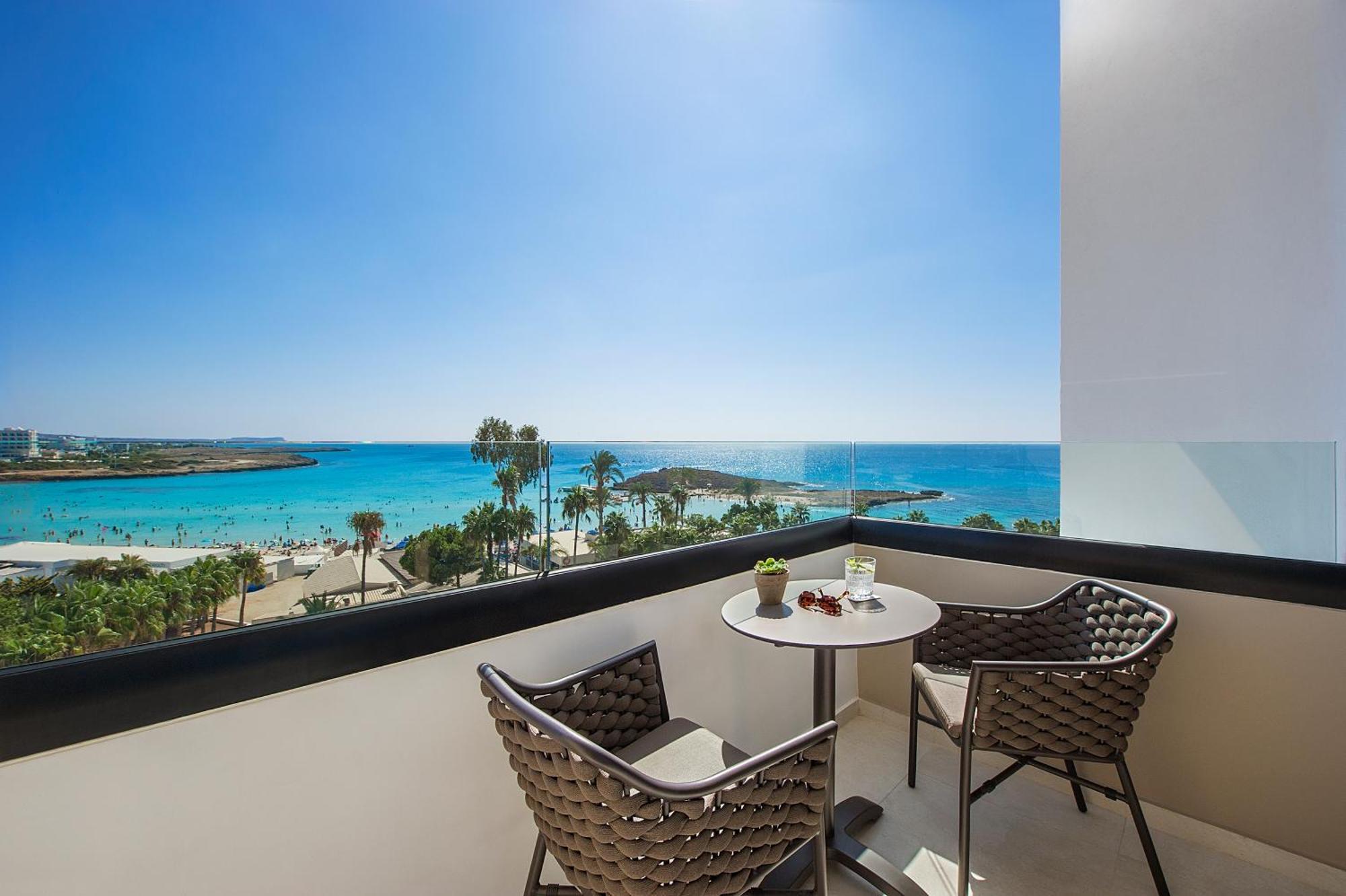 فندق أدامز بيتش أيا نابا المظهر الخارجي الصورة View from the balcony of a suite at the Nissi Beach Hotel